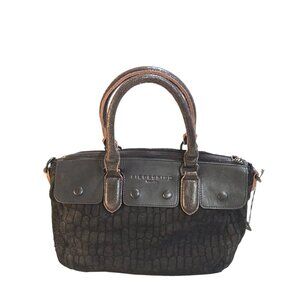 Liebeskind Berlin Women's Black Distressed Fabric & Leather XLiselotte Handbag